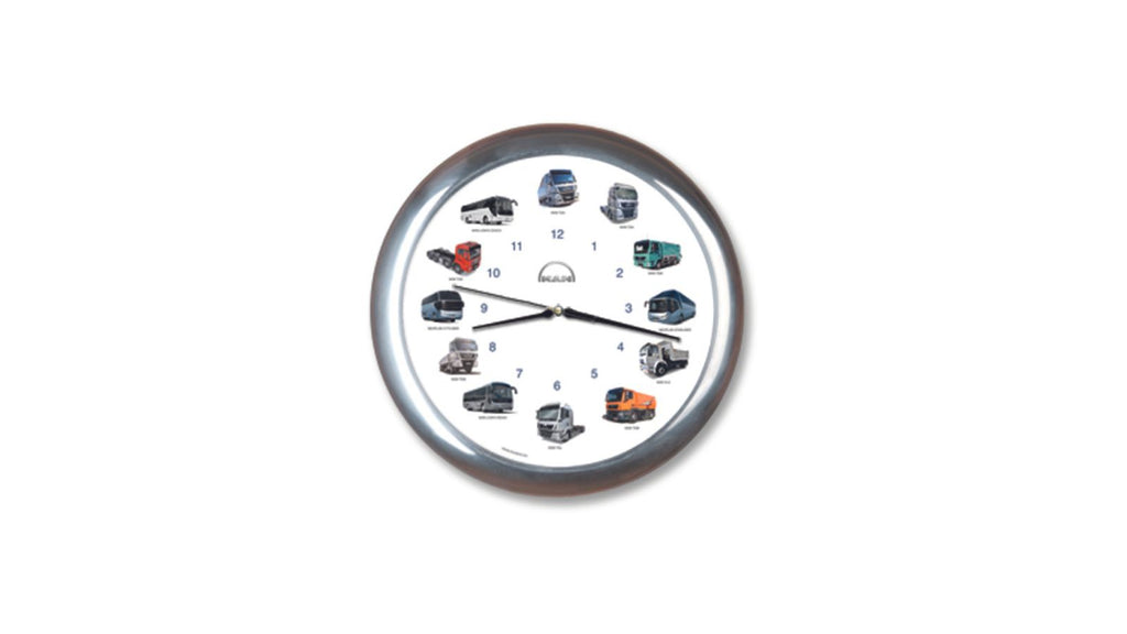 KOOKOO MAN Truck Clock, horloge murale avec mouvement à quartz