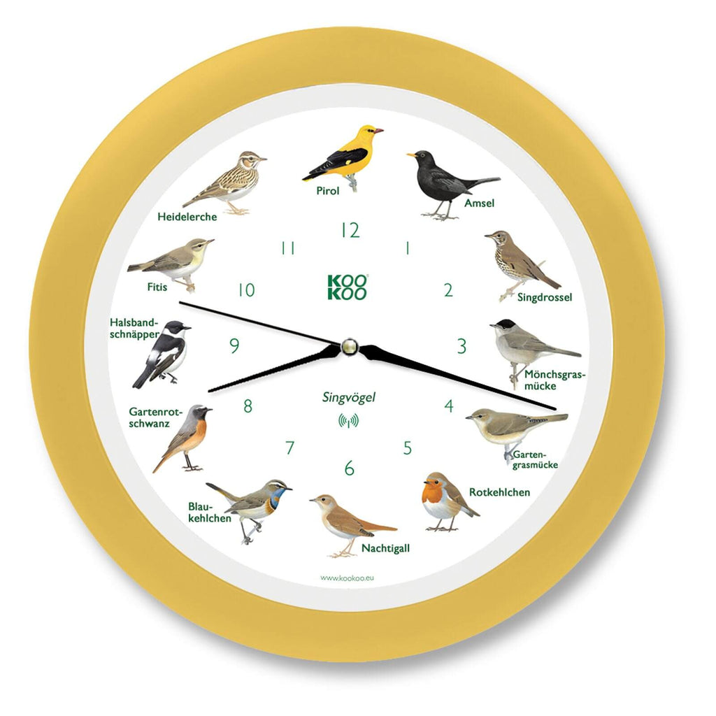 Oiseaux chanteurs KOOKOO avec mouvement à quartz radio RC, enregistrements de la nature