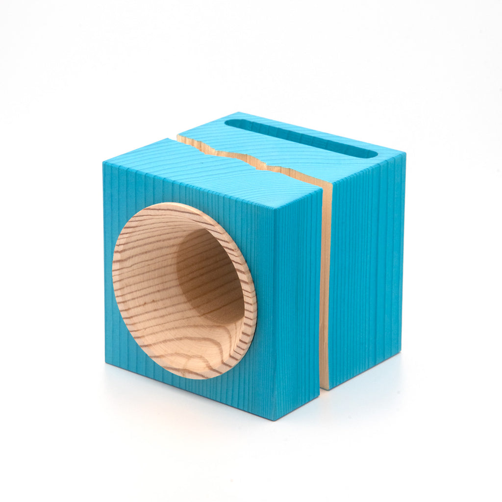 KOOKOO Sound Cube – Amplificatore Acustico In Legno Per Smartphone, Realizzato A Mano Con Legno Di Recupero, Colore Verde Acqua