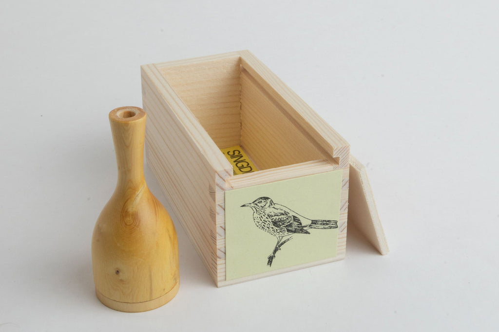 KOOKOO Vogelpfeife Singdrossel (Turdus philomelos) - Holz