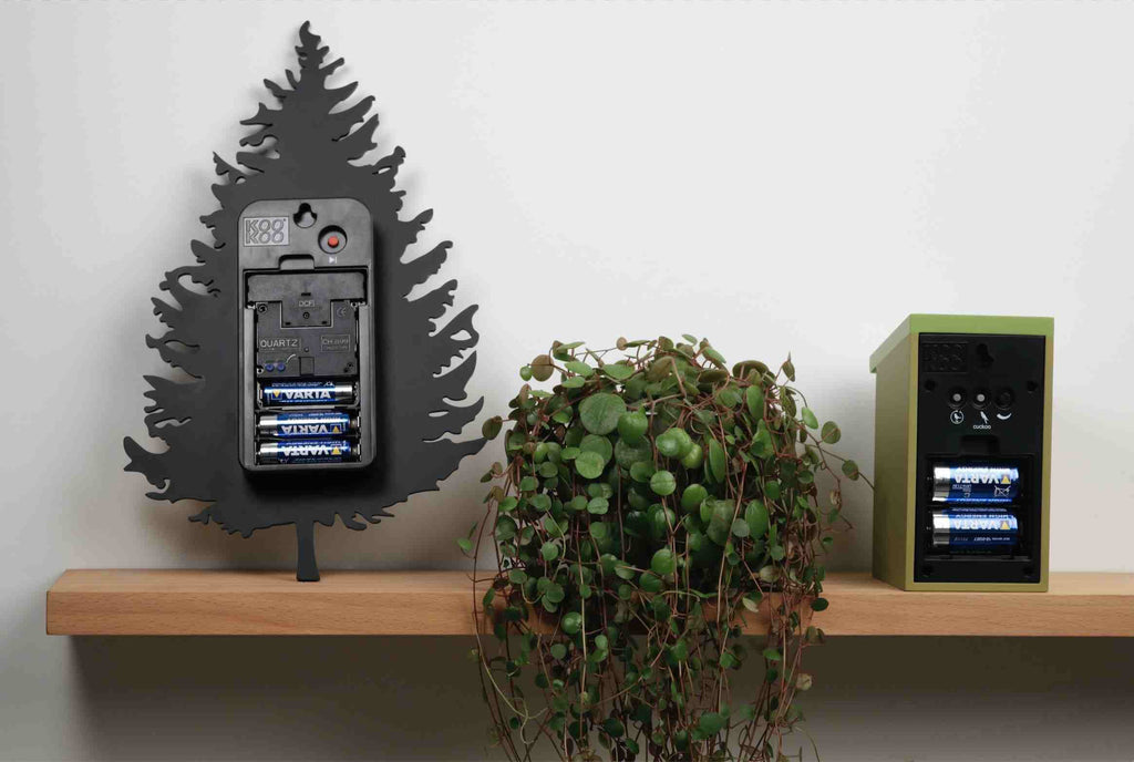 KOOKOO Tree-BirdBox，带 RC 无线电石英机芯的鸟鸣钟，12 种鸟叫声和一只布谷鸟