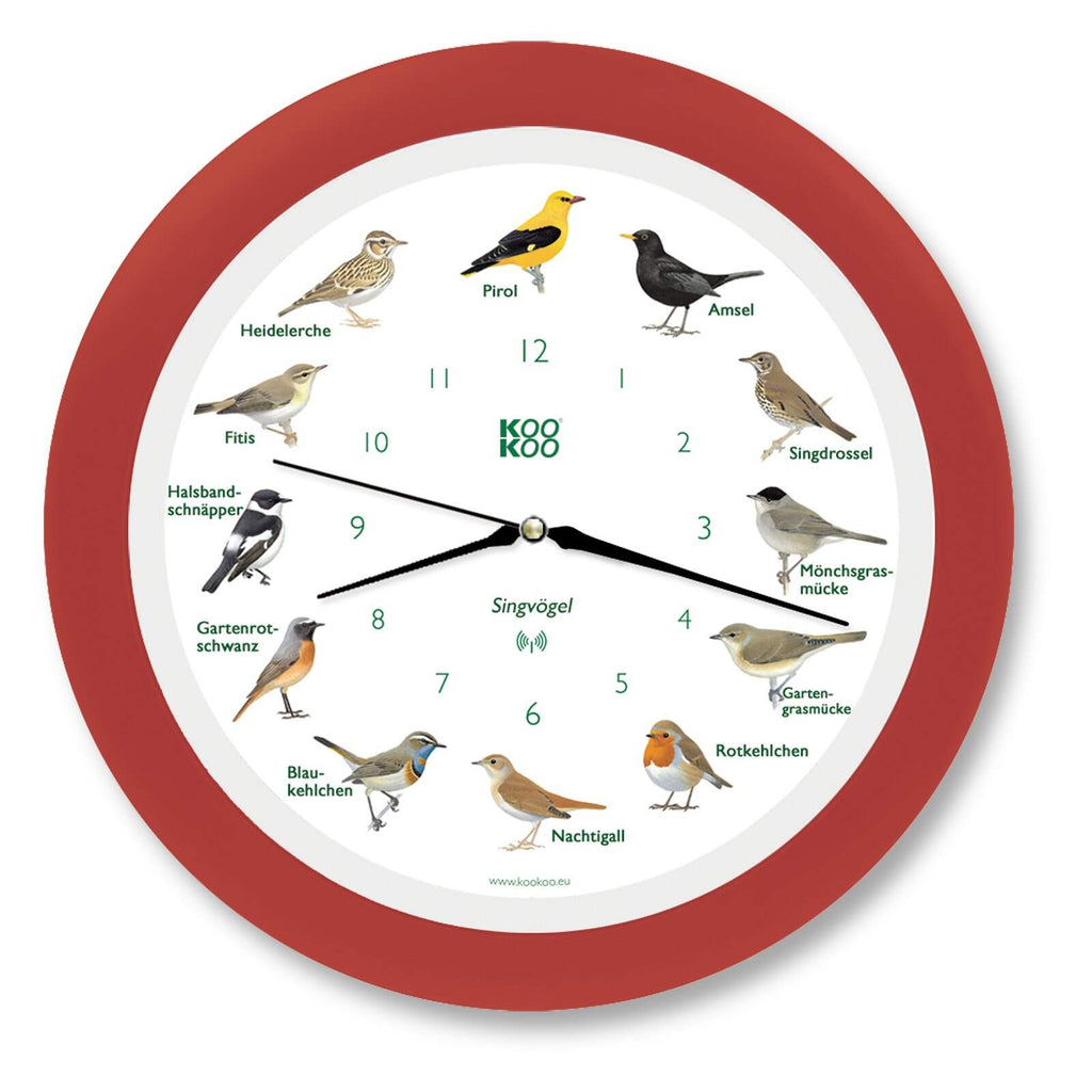 KOOKOO songbirds with RC radio quartz movement, recordings from nature