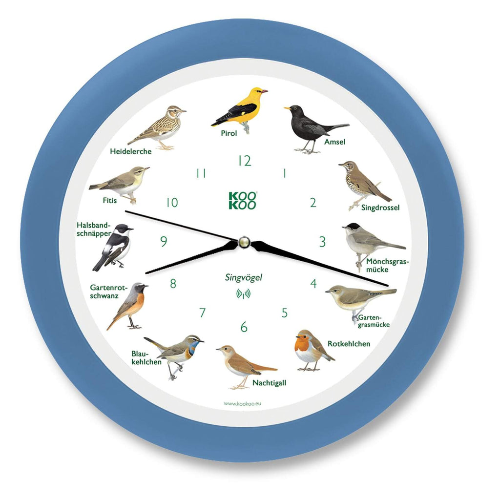 KOOKOO songbirds with RC radio quartz movement, recordings from nature