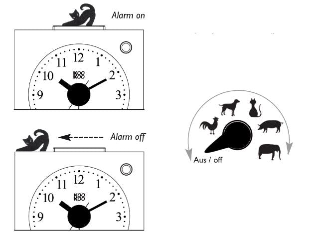 KOOKOO KidsAlarm, children's alarm clock with animal sounds (deals: good, like new)