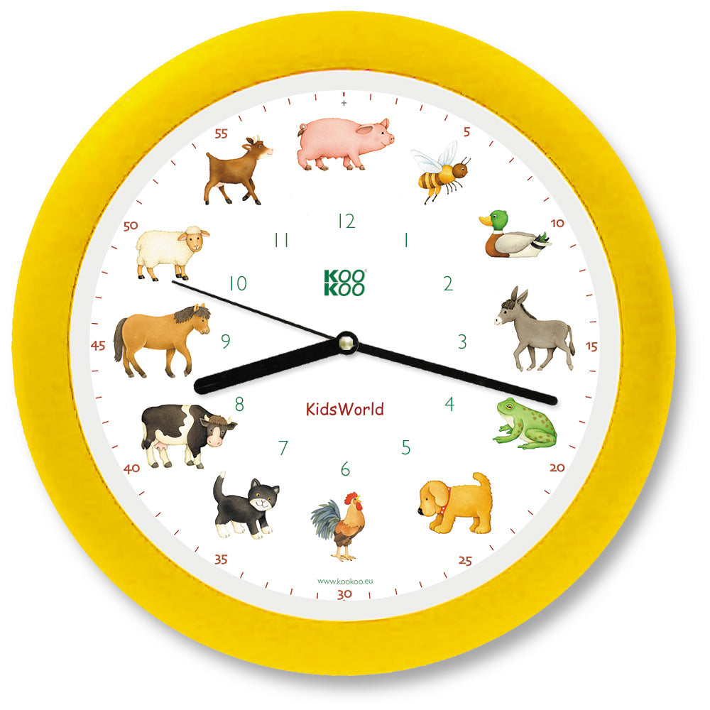 KOOKOO KidsWorld, Wanduhr mit echten Tierstimmen