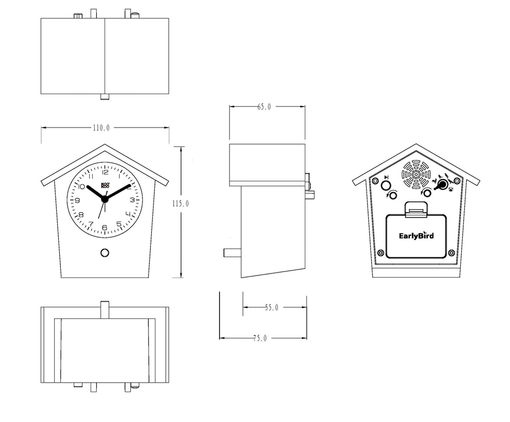KOOKOO EarlyBird, Bird Voice Alarm Clock (Deals: good, like new)