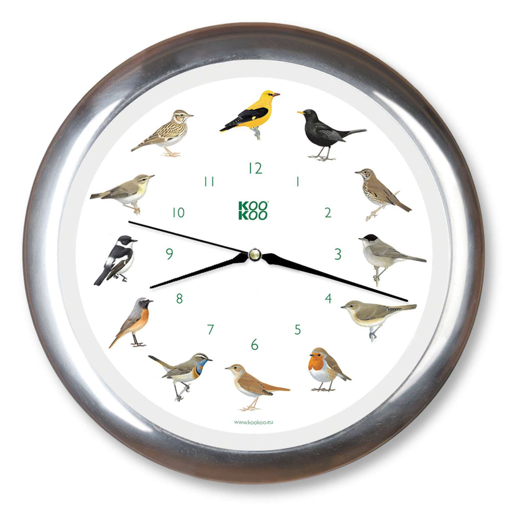 KooKoo Pendule Oiseaux, Pendule murale avec chants d'oiseaux