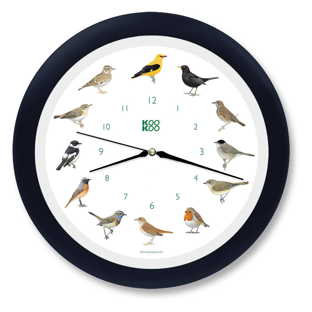KooKoo Pendule Oiseaux, Pendule murale avec chants d'oiseaux