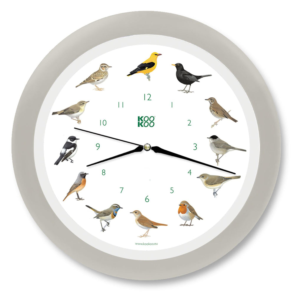 KooKoo Pendule Oiseaux, Pendule murale avec chants d'oiseaux