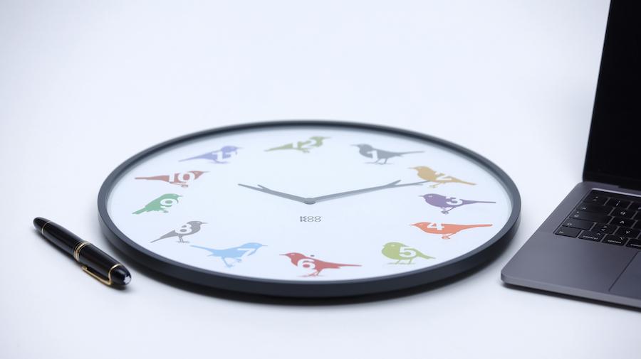 KOOKOO UltraFlat，鸟鸣设计时钟